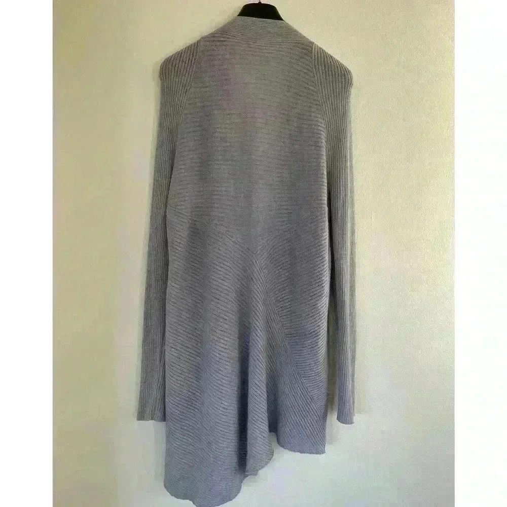 EILEEN FISHER Lavender Wool Cardigan Ribbed Size XS